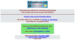 Desktop Screenshot of dr-dave-billiards.com